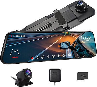 Hoco DV4 Rearview Mirror Driving Recorder – Full HD Dual Camera Dash Cam - GulfGadgets