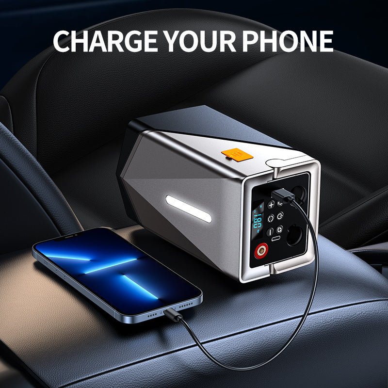 Portable Multi - Function Car Jump Starter & Air Compressor – 12V Emergency Power Bank - GulfGadgets