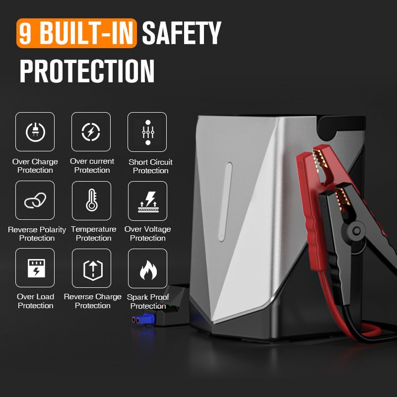 Portable Multi - Function Car Jump Starter & Air Compressor – 12V Emergency Power Bank - GulfGadgets