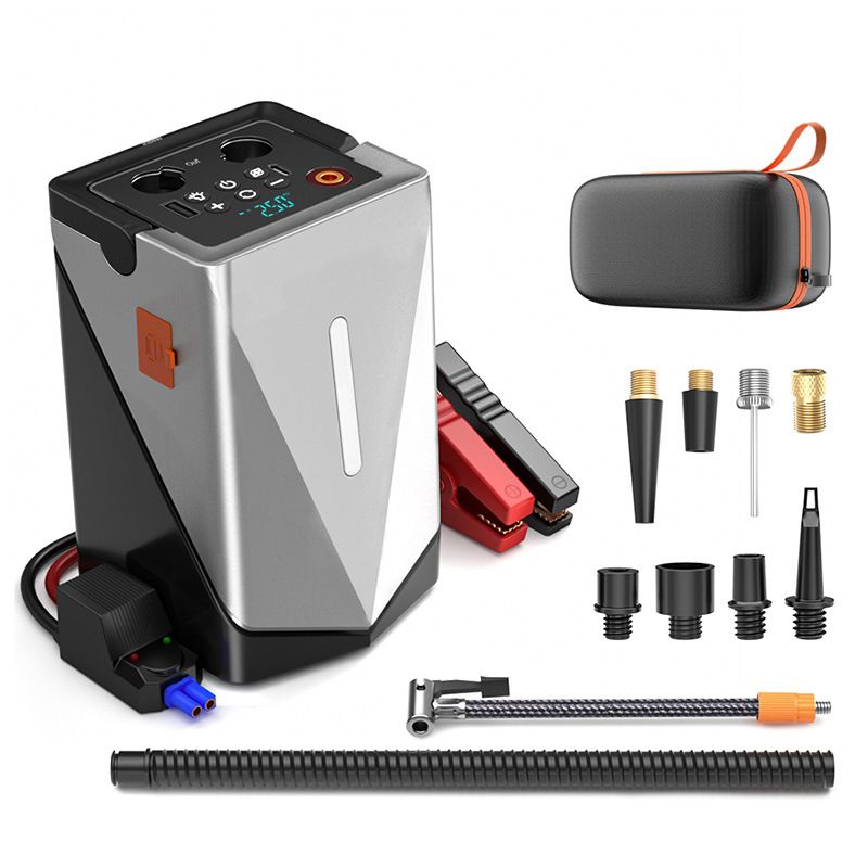 Portable Multi - Function Car Jump Starter & Air Compressor – 12V Emergency Power Bank - GulfGadgets