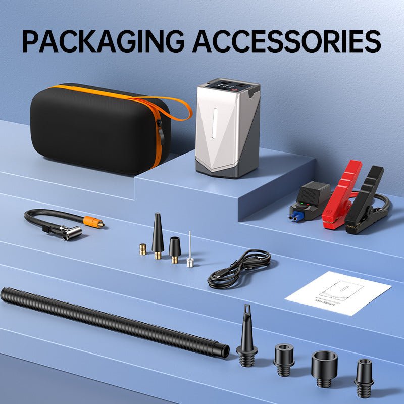 Portable Multi - Function Car Jump Starter & Air Compressor – 12V Emergency Power Bank - GulfGadgets