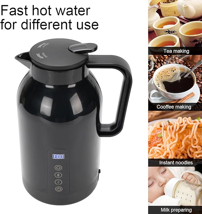 Vehicle Electric Kettle 12V/24V – Portable Car Water Boiler with Digital Display - GulfGadgets